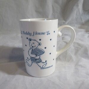 Barunson teddy house blue VTG Made in KoreaCoffee Mug Cup